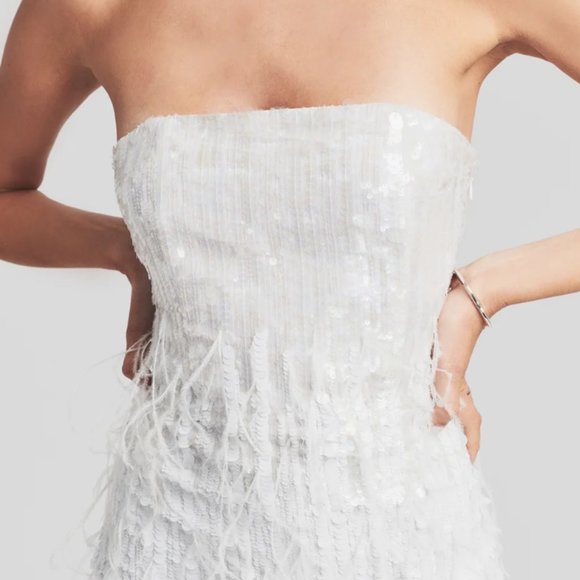 Retrofete Anastasia Sequin Feather Dress - Picture 3 of 6